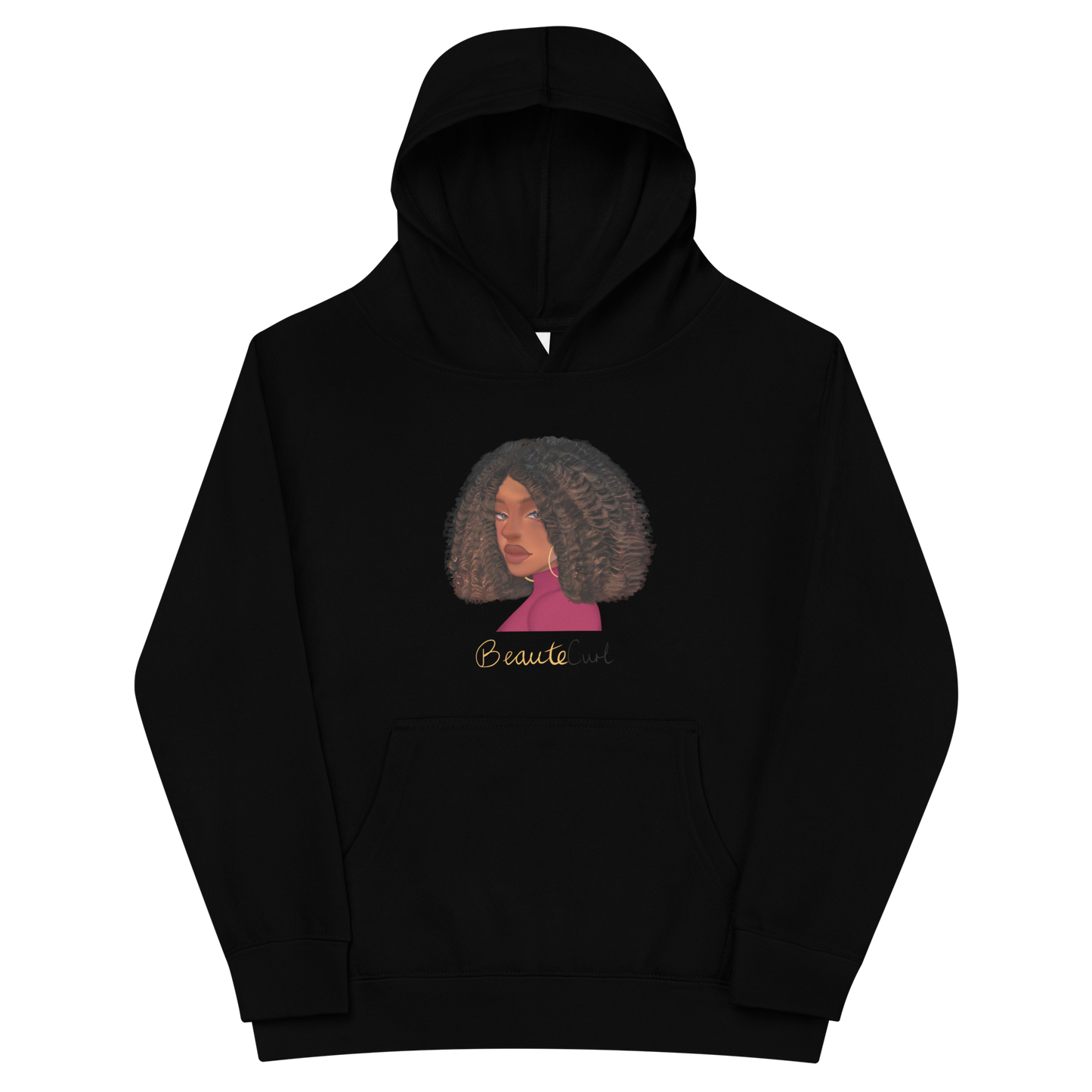 Curly Bob Beaute youth fleece hoodie