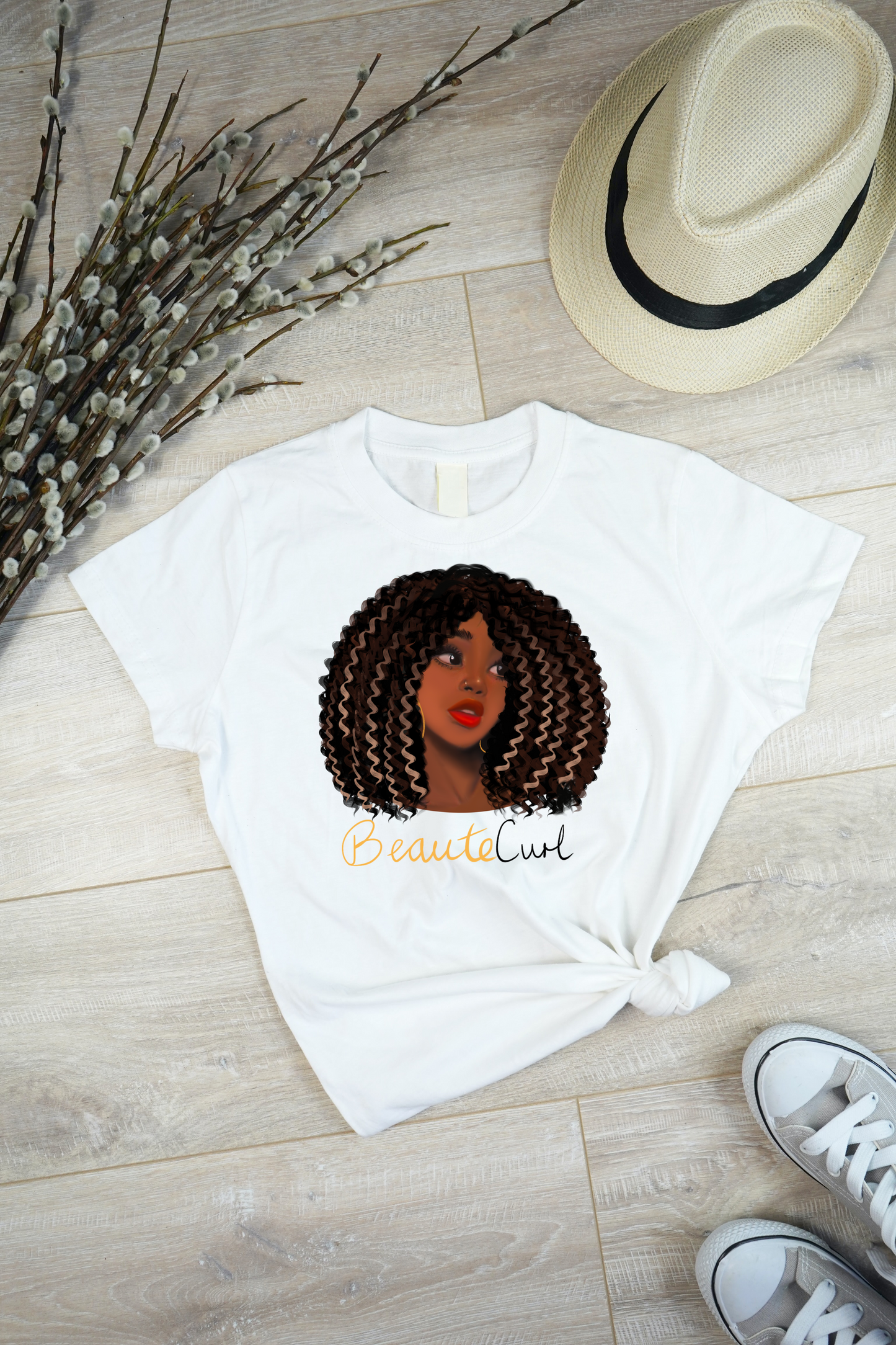 Wavy Hair Beaute Unisex t-shirt