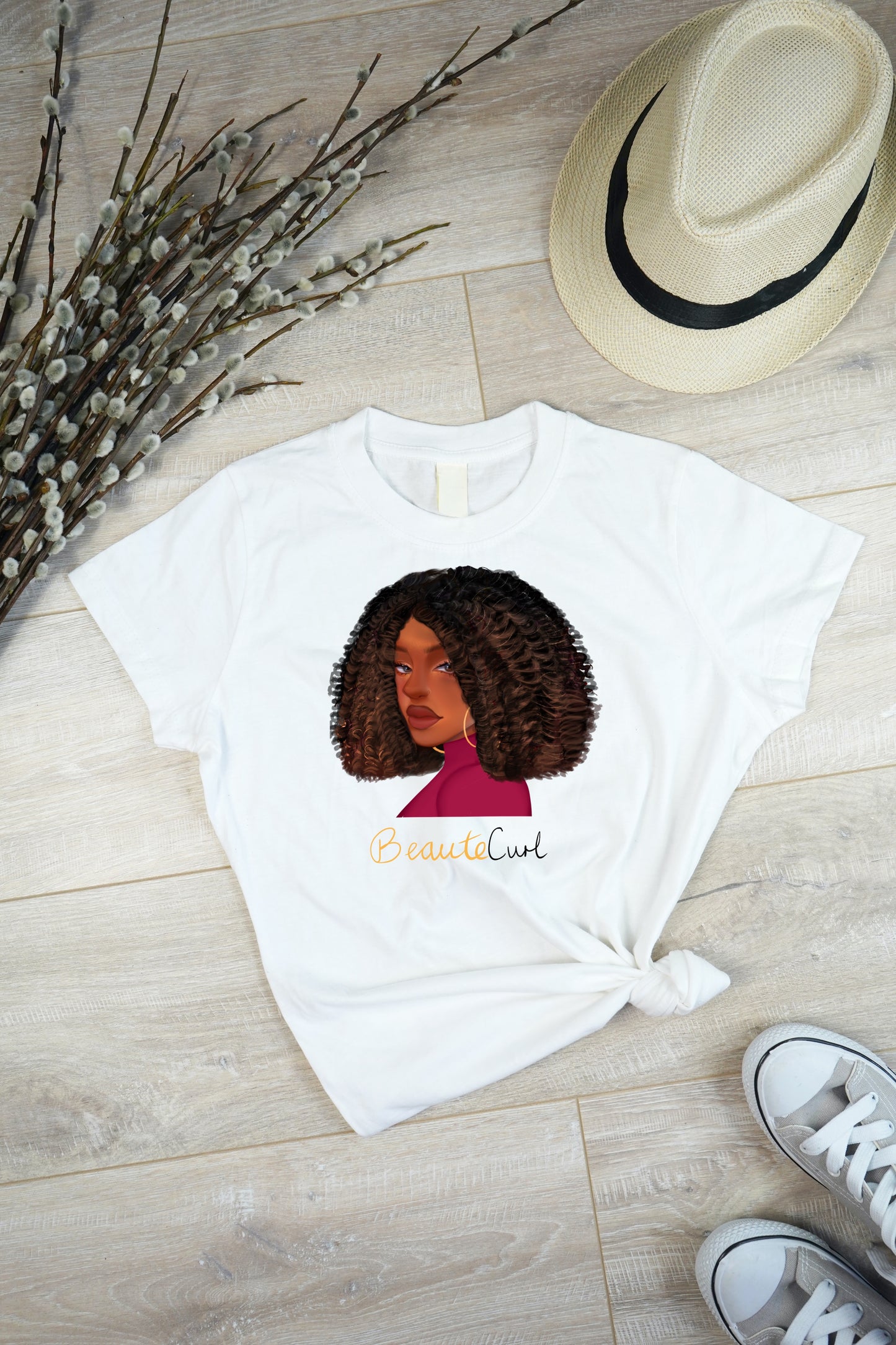 Curly Bob Beaute Unisex t-shirt