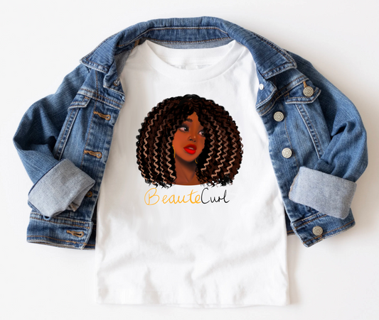 Wavy Hair Beaute Youth Short Sleeve T-Shirt