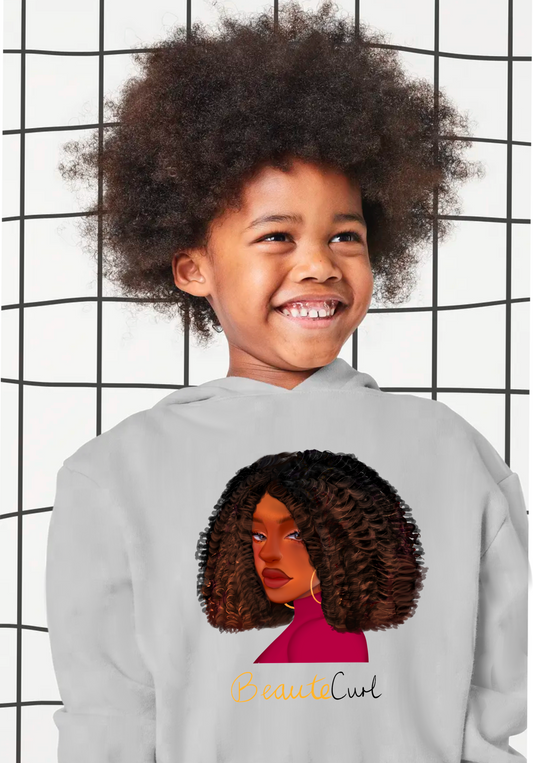 Curly Bob Beaute youth fleece hoodie