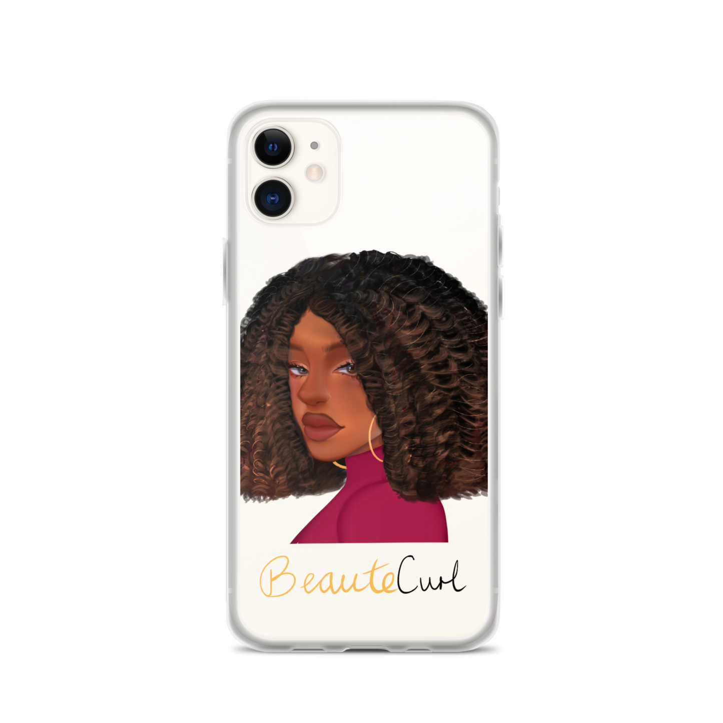 Curly Bob Beaute iPhone Case