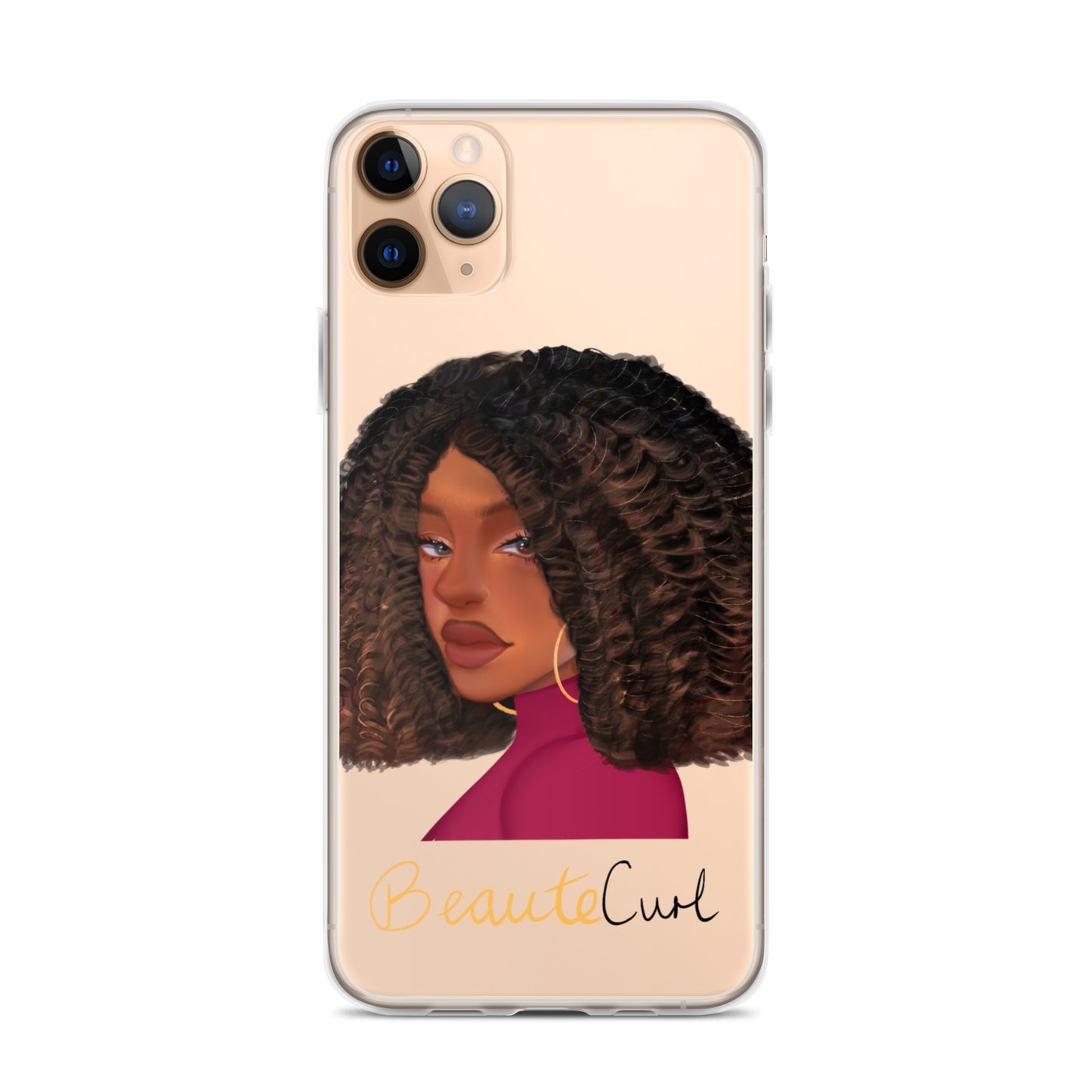 Curly Bob Beaute iPhone Case