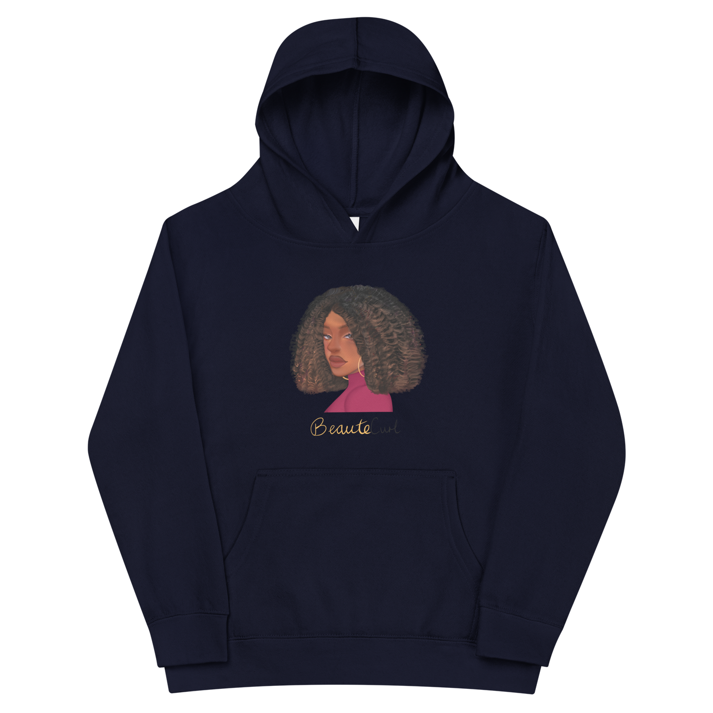 Curly Bob Beaute youth fleece hoodie