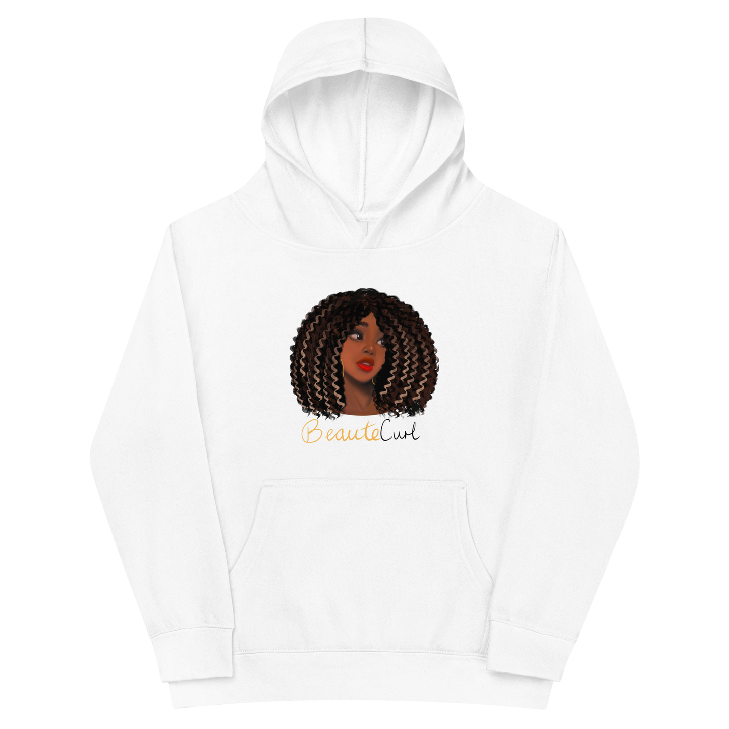 Wavy Hair Beaute youth fleece hoodie