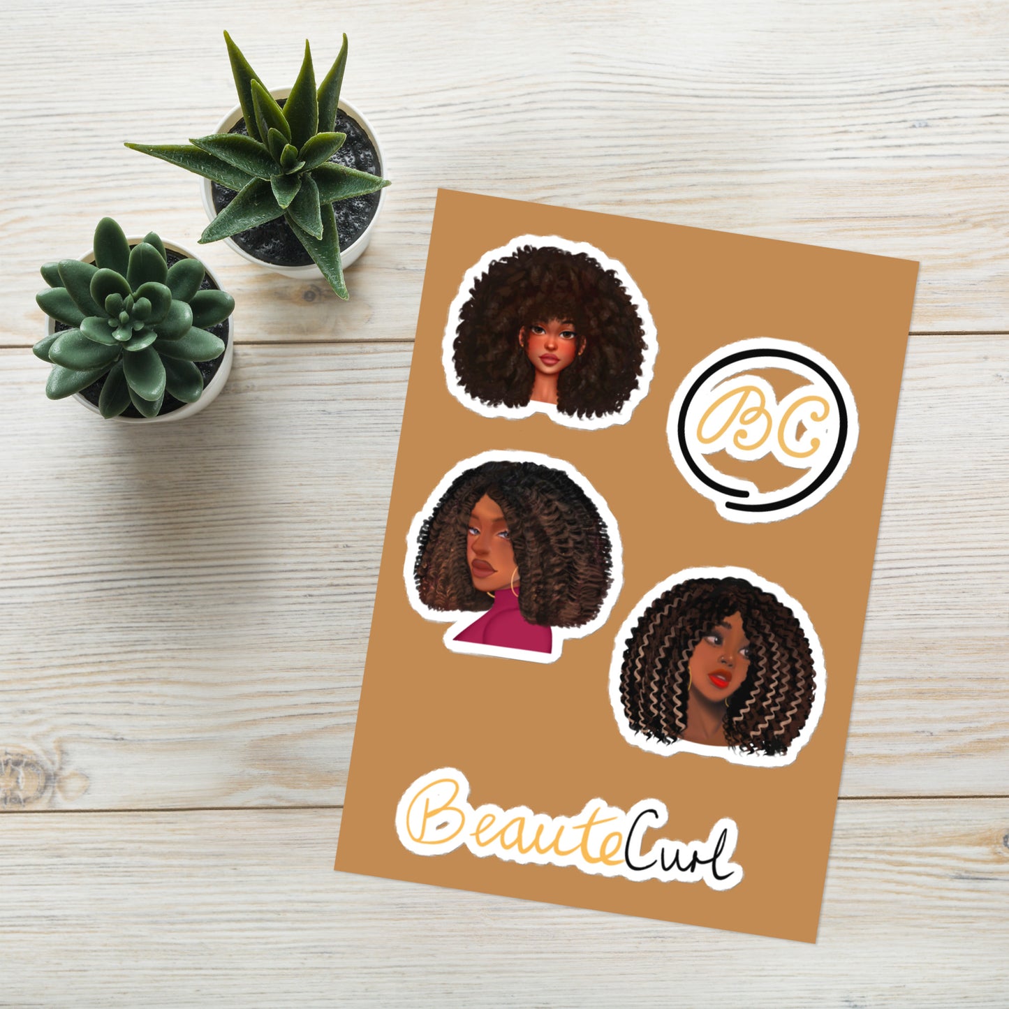 Beaute Curl Sticker sheet