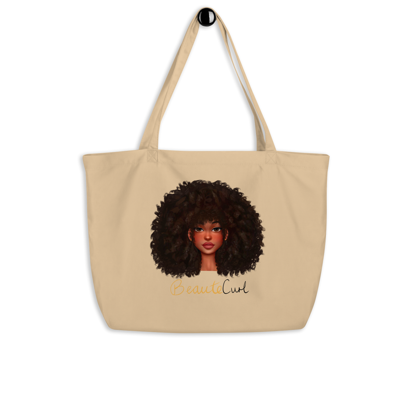 Afro Beaute Large organic tote bag