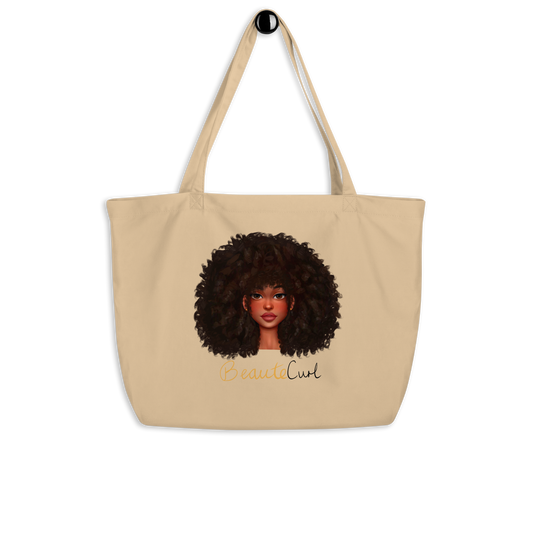 Afro Beaute Large organic tote bag