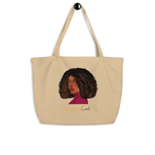 Curly Bob Beaute Large organic tote bag