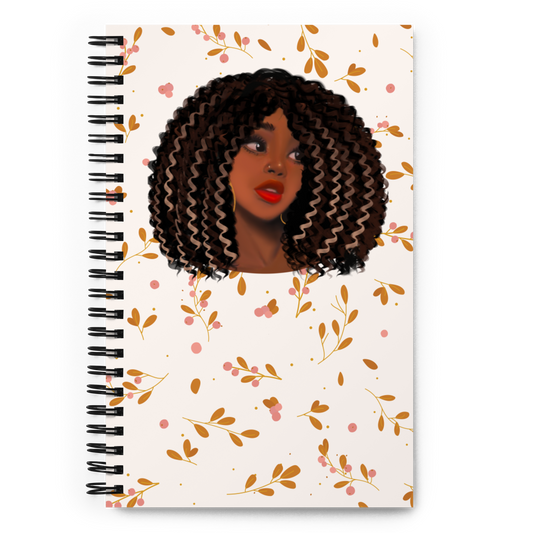 Wavy Hair Beaute Spiral notebook