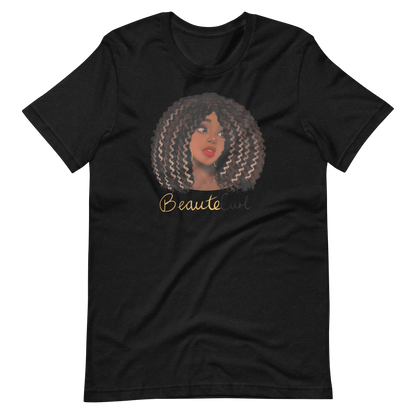 Wavy Hair Beaute Unisex t-shirt