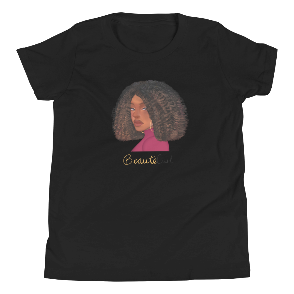 Curly Bob Beaute Youth Short Sleeve T-Shirt – BeauteCurl