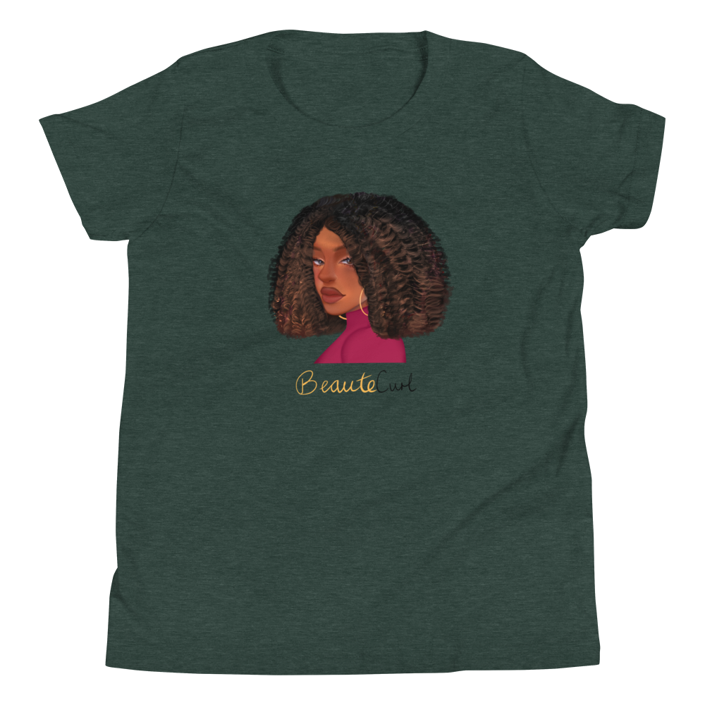 Curly Bob Beaute Youth Short Sleeve T-Shirt