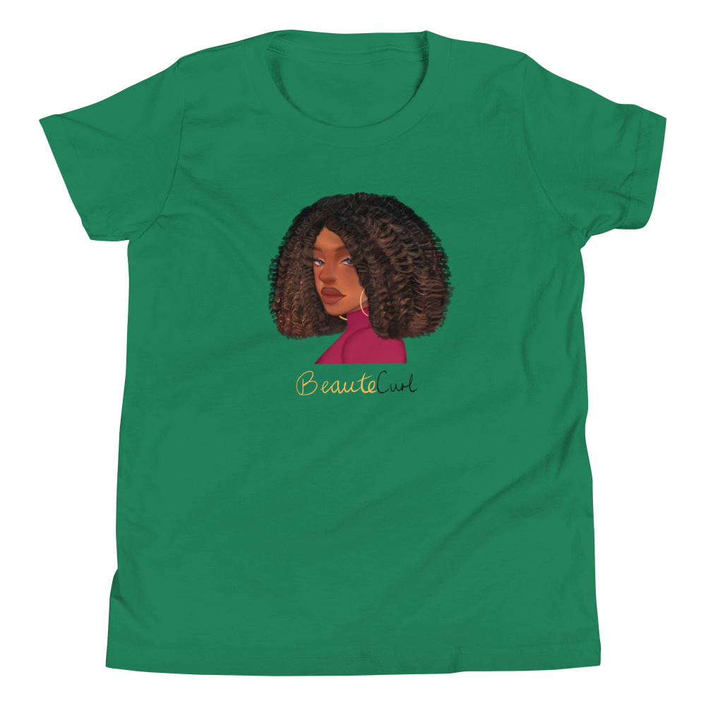 Curly Bob Beaute Youth Short Sleeve T-Shirt