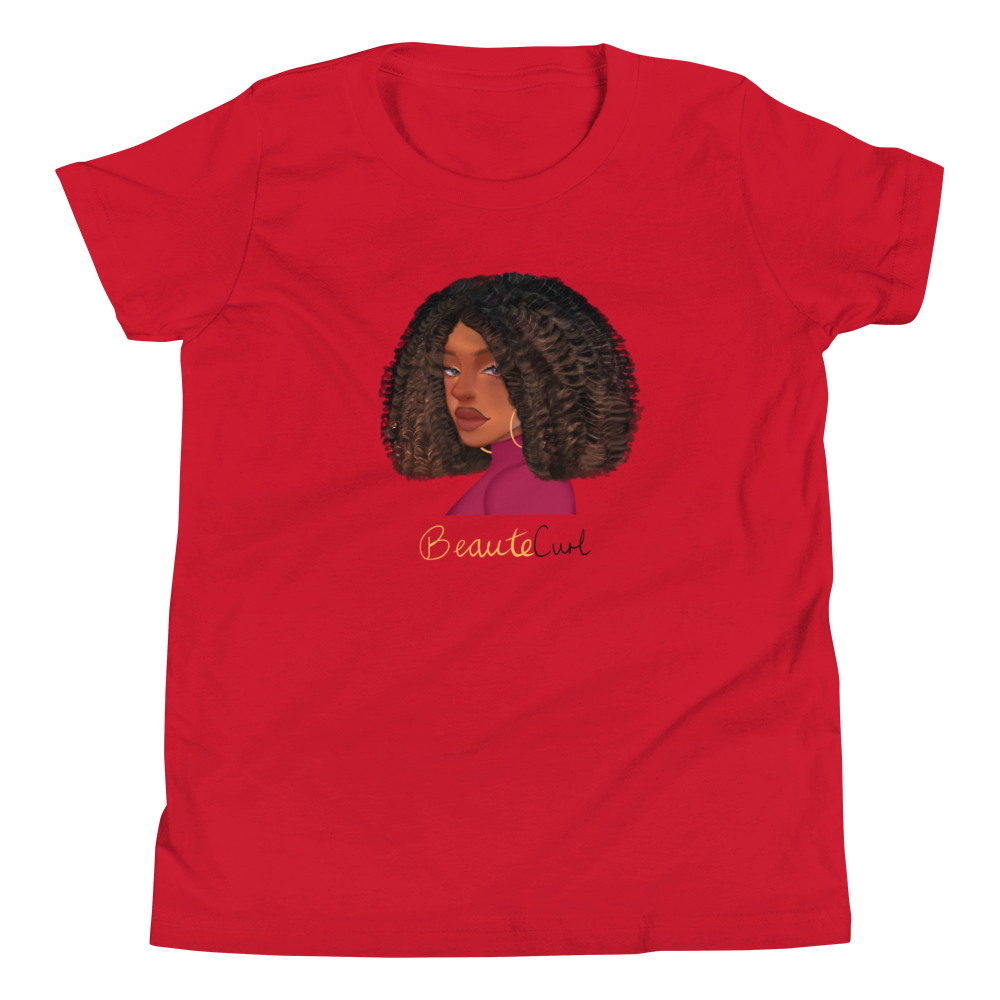 Curly Bob Beaute Youth Short Sleeve T-Shirt