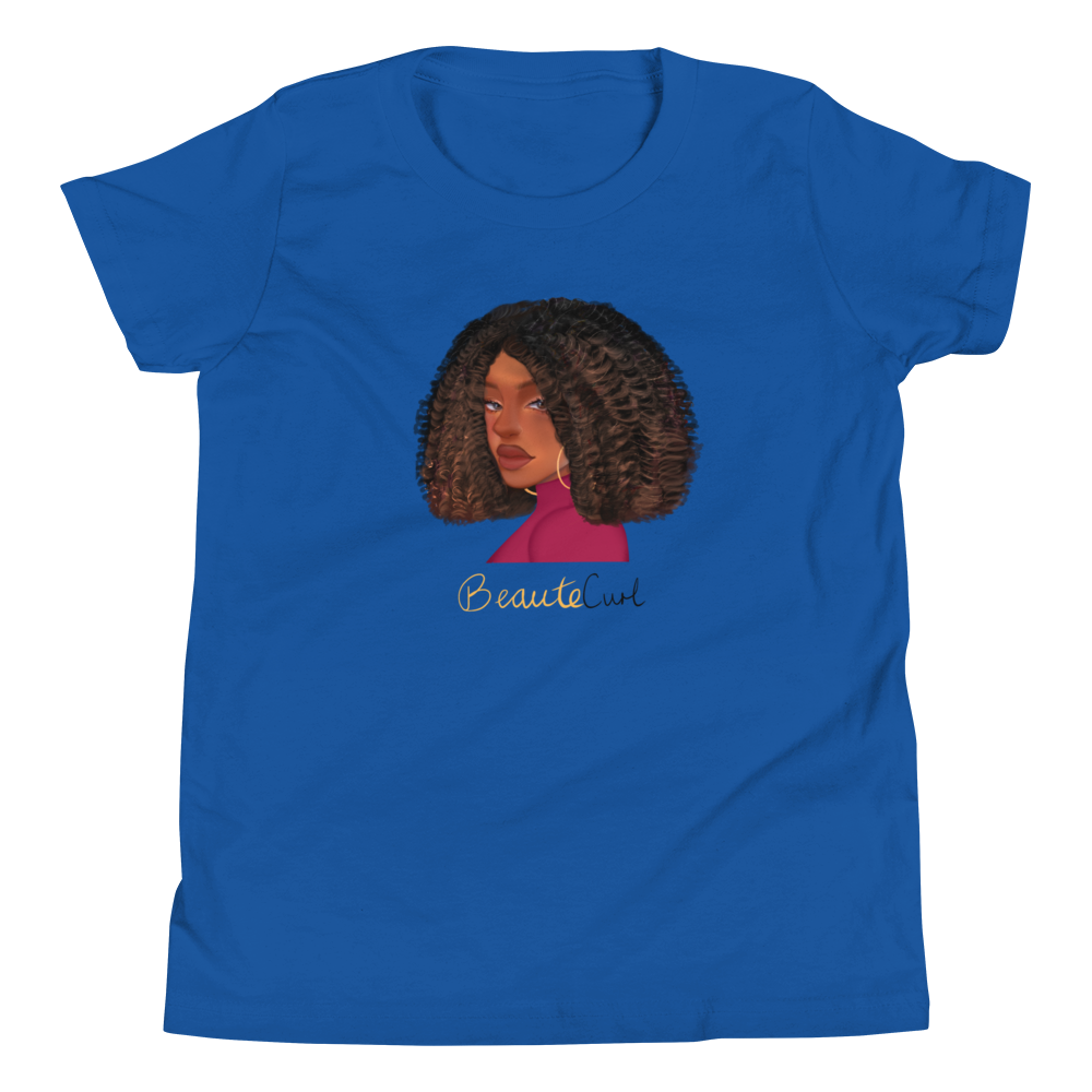 Curly Bob Beaute Youth Short Sleeve T-Shirt